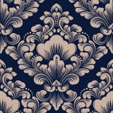 Элемент картины штофа вектора безшовный Классический роскошный старомодный орнамент штофа, королевская викторианская безшовная те иллюстрация штока Элемент картины штофа вектора безшовный Классический роскошный старомодный орнамент штофа, королевская викторианская безшовная те иллюстрация штока