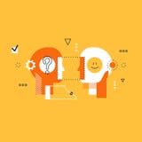 Эмоциональные концепция разума, искусства связи, рассуждение и уговор иллюстрация вектора Эмоциональные концепция разума, искусства связи, рассуждение и уговор иллюстрация вектора
