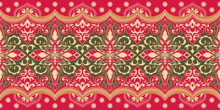 Этническая безшовная картина с флористическим орнаментом иллюстрация штока Этническая безшовная картина с флористическим орнаментом иллюстрация штока
