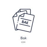 从文件类型概述汇集的线性bak象 稀薄的线在白色背景隔绝的bak传染媒介 bak时髦例证 库存例证 从文件类型概述汇集的线性bak象 稀薄的线在白色背景隔绝的bak传染媒介 bak时髦例证 库存例证