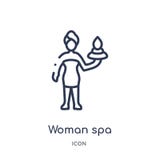 从夫人概述汇集的线性妇女温泉象 稀薄的线妇女在白色背景隔绝的温泉象 时髦妇女的温泉 向量例证 从夫人概述汇集的线性妇女温泉象 稀薄的线妇女在白色背景隔绝的温泉象 时髦妇女的温泉 向量例证