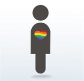 供以人员与彩虹心脏的标志象, LGBT标志,爱是爱,在心脏象,爱胜利的彩虹旗子 图库摄影 供以人员与彩虹心脏的标志象, LGBT标志,爱是爱,在心脏象,爱胜利的彩虹旗子 图库摄影