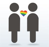 供以人员与彩虹心脏的标志象, LGBT标志,爱是爱,在心脏象,爱胜利的彩虹旗子 免版税图库摄影 供以人员与彩虹心脏的标志象, LGBT标志,爱是爱,在心脏象,爱胜利的彩虹旗子 免版税图库摄影