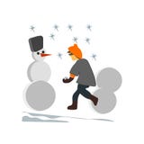 做雪人传染媒介传染媒介标志和标志的孩子被隔绝在白色背景,做雪人传染媒介商标概念的孩子 向量例证 做雪人传染媒介传染媒介标志和标志的孩子被隔绝在白色背景,做雪人传染媒介商标概念的孩子 向量例证