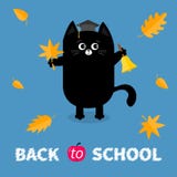 回到学校 恶意嘘声毕业帽子学术盖帽橙红秋天叶子敲响的金响铃 你好秋天季节 逗人喜爱的滑稽的推车 皇族释放例证 回到学校 恶意嘘声毕业帽子学术盖帽橙红秋天叶子敲响的金响铃 你好秋天季节 逗人喜爱的滑稽的推车 皇族释放例证