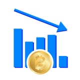 图表减退bitcoin 向量例证 图表减退bitcoin 向量例证