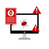 在便携式计算机传染媒介, malware概念,垃圾短信数据,欺骗互联网错误的机敏的通知 库存例证 在便携式计算机传染媒介, malware概念,垃圾短信数据,欺骗互联网错误的机敏的通知 库存例证