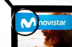 基辅,乌克兰- 2019年4月6日:可看见Movistar的商标 库存例证 基辅,乌克兰- 2019年4月6日:可看见Movistar的商标 库存例证