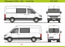 大众Crafter Combi范L2H2 2017-2018 皇族释放例证 大众Crafter Combi范L2H2 2017-2018 皇族释放例证