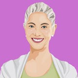 愉快的微笑夫人Portrait Art Concept传染媒介 向量例证 愉快的微笑夫人Portrait Art Concept传染媒介 向量例证