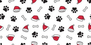 狗爪子无缝的样式传染媒介圣诞节圣诞老人Xmas帽子法国牛头犬骨头瓦片背景动画片围巾隔绝了重复w 皇族释放例证 狗爪子无缝的样式传染媒介圣诞节圣诞老人Xmas帽子法国牛头犬骨头瓦片背景动画片围巾隔绝了重复w 皇族释放例证