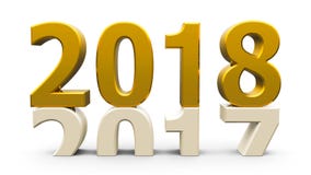 2017-2018金子 库存例证 2017-2018金子 库存例证