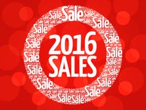 2016销售圈子词云彩 库存图片 2016销售圈子词云彩 库存图片