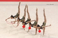 队乌克兰节奏体操 库存图片 队乌克兰节奏体操 库存图片