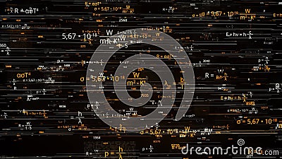 电子形式物理公式 动画 物理学公式多的计算机网络 改变物理影视素材 视频包括有通信 未来派