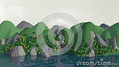 山景动画影视素材 视频包括有山景动画 山景动画影视素材 视频包括有山景动画