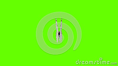 彩色蝴蝶在绿屏遮光背景4k动画素材3d蝶形素材视频影视素材 视频包括有