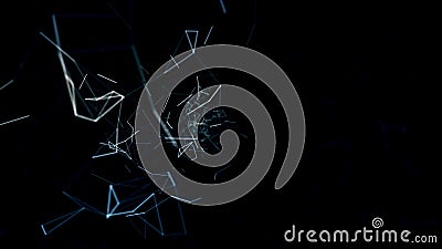 抽象蓝色与移动的黑线和小点的结节几何背景使成环的cg动画好为youtube 股票视频 视频包括有 抽象蓝色与移动的黑线和小点的结节几何背景使成环的cg动画好为youtube 股票视频 视频包括有