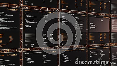 数字表格软件 动画3d虚拟数据库 分布在单元格中 并带有数字数据 计算影视素材 视频包括有程序 连接数 数字表格软件 动画3d虚拟数据库 分布在单元格中 并带有数字数据 计算影视素材 视频包括有程序 连接数