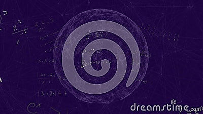 紫球的数学公式股票视频 视频包括有网络 互联网 数据 通信 数位 数学 社区 地球