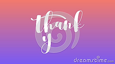 Thank You Text Animated Video文本动画用于社交媒体 说thank You Moving手写字母留言4k 影视素材 视频包括有庆祝 手写