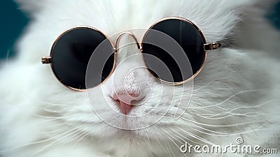 长发圆墨镜高原直蓬猫画像时尚 时尚 酷动物的概念股票视频 视频包括有表达式 灰色 滑稽 毛皮 长发圆墨镜高原直蓬猫画像时尚 时尚 酷动物的概念股票视频 视频包括有表达式 灰色 滑稽 毛皮