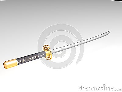 1 Katana sword Stock Photo