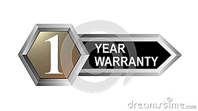 1 year warranty key Stock Photo