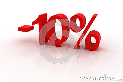 10 percent discount Stock Photo