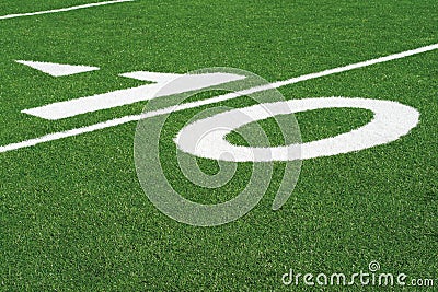 10 yard line Stock Photo