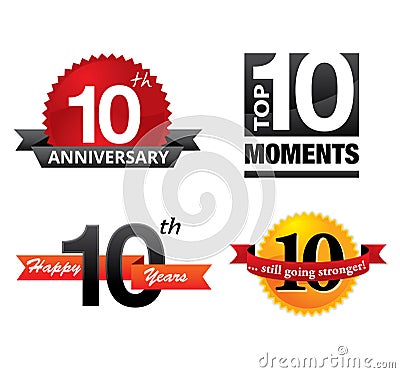 10 years anniversary Stock Photo