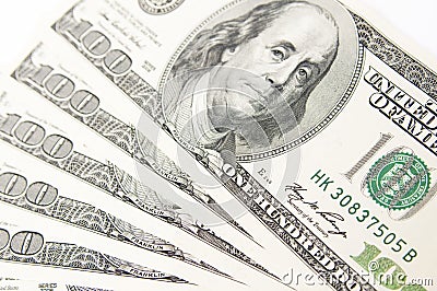 100 dollar bill Stock Photo