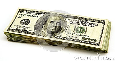 100 Dollar Bills Stock Photo