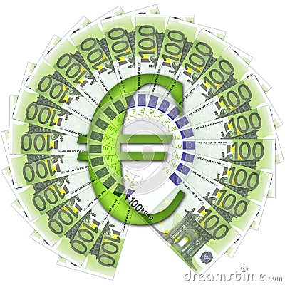 100 Euro banknotes Stock Photo