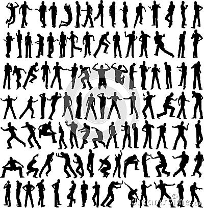 100 Man Vector Different Pose | CartoonDealer.com #9507425
