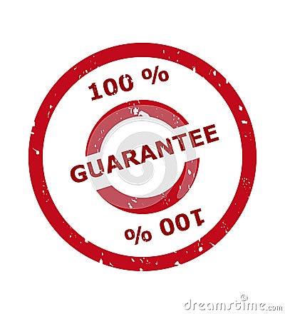 100 percent guarantee stamp Stock Photo