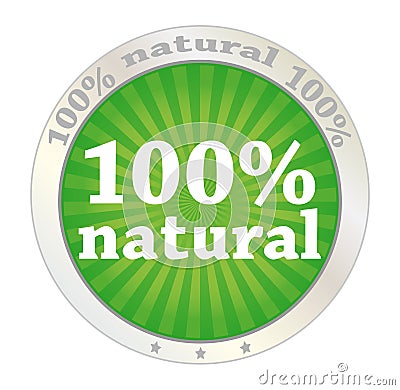 100 percent natural Vector Illustration