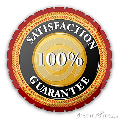 100% satisfaction guaranteed logo Vector Illustration