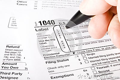 1040 Tax Form Editorial Stock Photo