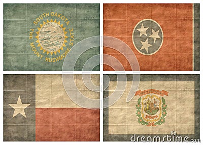 11/13 US state flags Stock Photo
