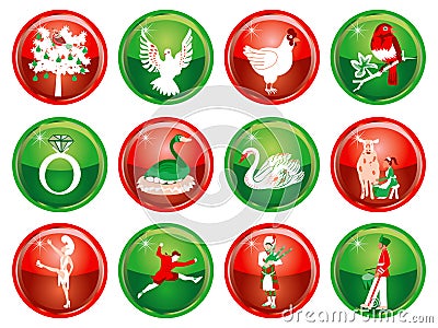 12 Days of Christmas Vector Illustration