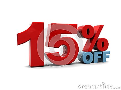 15 percent discount Cartoon Illustration