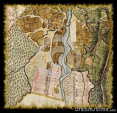 18th century old map Stock Photo