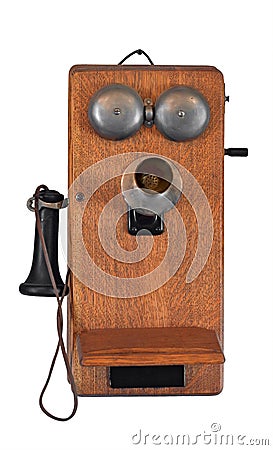 1900's Telephone On White Royalty Free Stock Photos 