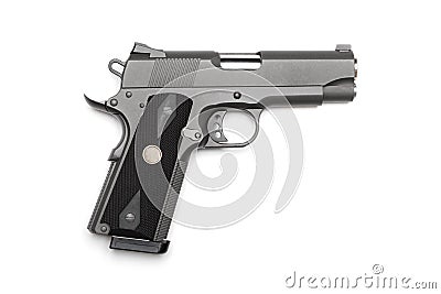 Short 1911 pistol Stock Photo