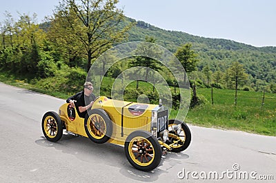 A 1926 yellow Fiat 509 Sport Editorial Stock Photo