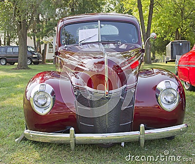 1940 Ford DeLuxe Front View Editorial Stock Photo