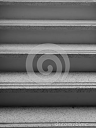 1950s: black and white terrazzo stair Stock Photo
