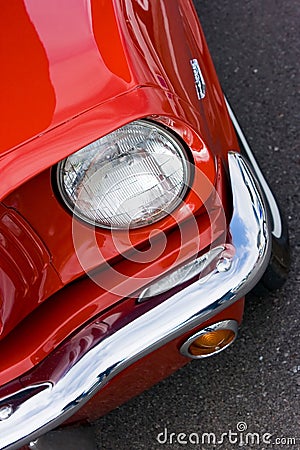 1965 Ford Mustang Head Light & Fender Stock Photo