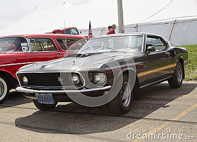 1969 Ford Mustang Mach 1 Side view Editorial Stock Photo